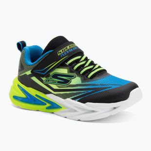 Kinder-Schuhe SKECHERS Flex-Glow Ultra schwarz/blau/lime