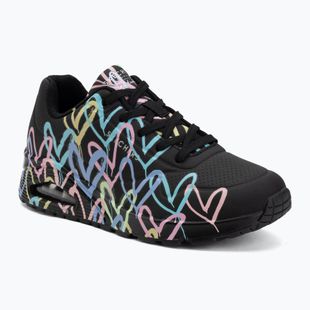 Damenschuhe SKECHERS JGoldcrown Uno Spread The Love black
