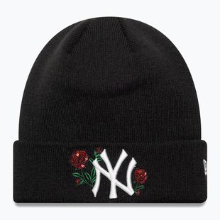Damen Wintermütze New Era Sequin Rose Beanie New York Yankees schwarz