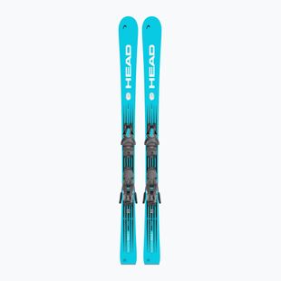 Kinder-Alpinski mit Bindung HEAD WC e.Race Team SW JRS + Jrs 7.5 GW CA blue/white