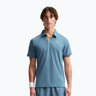 Herren Tennis-Poloshirt Nike Court Dri-Fit Advantage smokey blue/white
