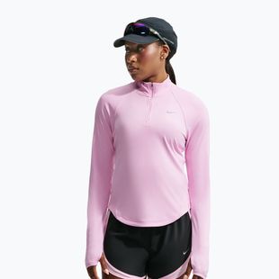 Laufpullover für Damen Nike Tempo Dri-Fit 1/4 Zip pink rise