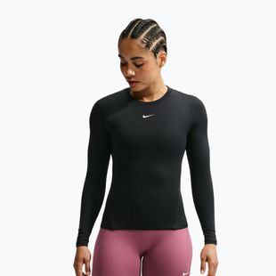 Damen-Trainingslangarmshirt Nike One Fitted black/white