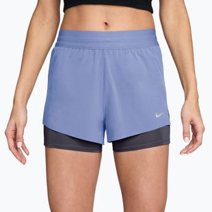 Damen-Laufshorts Nike Swift Mid-Rise 2in1 aluminum/royal tint