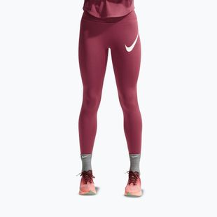 Damenleggings Nike Tempo Swoosh Run pink smoke/white