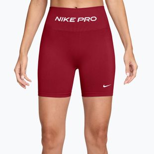 Damen Trainingsshorts Nike Pro Seamless tough red/white