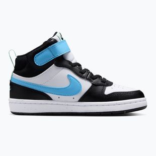 Kinderschuhe Nike Court Borough Mid 2 white/black/arctic green/football blue