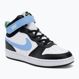 Kinderschuhe Nike Court Borough Mid 2 white/black/arctic green/football blue
