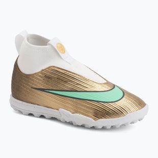 Kinder-Fußballschuhe Nike Jr. Mercurial Superfly 11 Academy "Kylian Mbappé" metallic gold/green glow