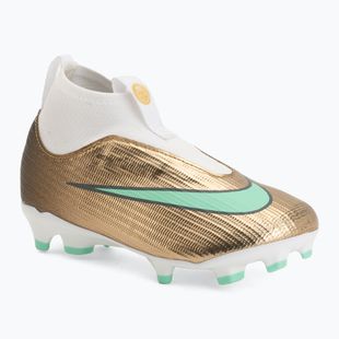 Kinder-Fußballschuhe Nike Jr. Mercurial Superfly 11 Academy "Kylian Mbappé" metallic gold/green glow
