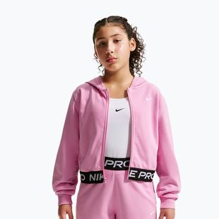 Kinder-Sweatshirt Nike Pro Fleece pink rise/pink rise/black/white