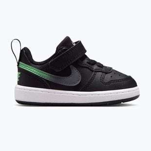 Kinderschuhe Nike Court Borough Low black/smoke grey/white/illusion green