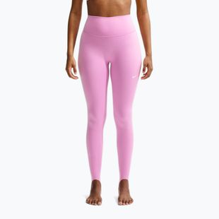Damen-Trainingsleggings Nike One pink rise/white