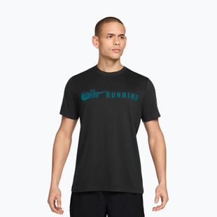 Herren-Laufshirt Nike Dri-Fit Running T-Shirt black/bright spruce