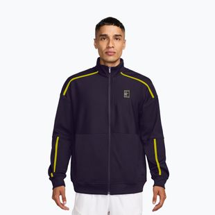 Herren Tennis-Sweatshirt Nike Court Heritage purple dynasty/lemon venom