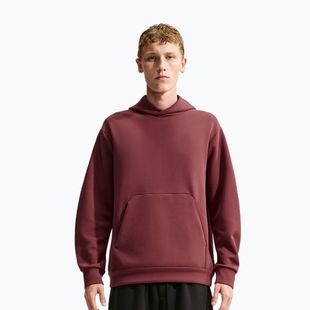 Herren-Trainingssweatshirt Nike 24.7 ImpossiblySoft Light Boulder/Black/Burgundy Crush