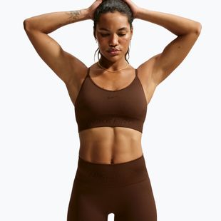 Damen-Shorts Nike Pro Seamless High-Waisted Biker 5" cacao wow