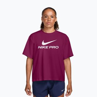 Damen-Trainingsshirt Nike Pro Dri-Fit Loose true berry/white