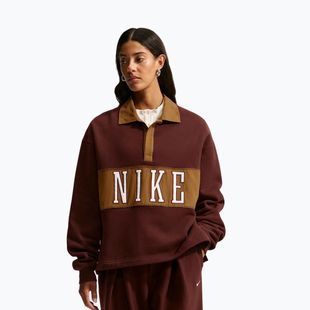 Damenpullover Nike Studio Fleece Medium Weight mystic dates/light british tan/sail
