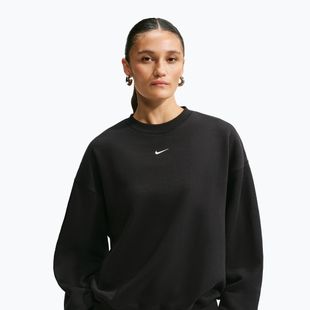 Damenpullover Nike Studio Fleece Medium Weight total black/sail