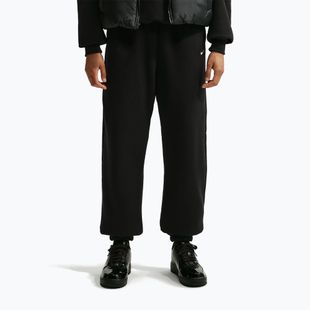 Damenhose Nike Studio Fleece Medium Weight total black/sail