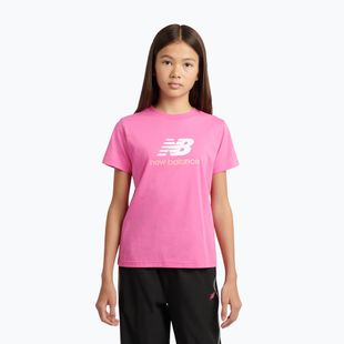 Kinder-Shirt New Balance Jersey Stacked Logo Tee pink satin
