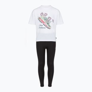 Kinder-Set New Balance Floral Shoe Graphic Tee and Legging nb bright white