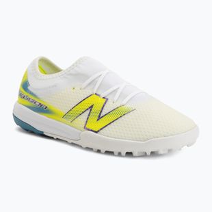 Kinder-Fußballschuhe New Balance Furon Team V9 TF white/alkaline green