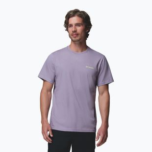 Herren T-Shirt Columbia CSC Basic Logo Back Tee shale purple/linework c badge