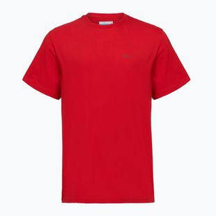 Herren T-Shirt Columbia CSC Basic Logo Back Tee mountain red/linework c badge