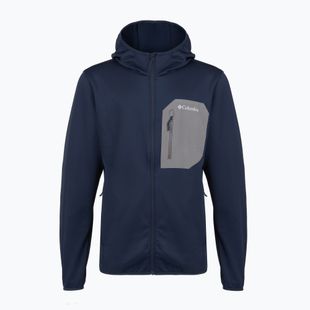 Herren Trekking-Sweatshirt Columbia Tall Heights Hdd Grid Fleece Full Zip collegiate navy/city grey