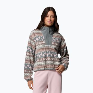Fleecejacke für Damen Columbia Sequoia Grove II Printed Half Zip Iron Wizard Island