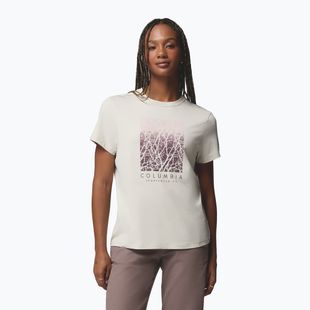 Damen-T-Shirt Columbia Parsons Point SS Graphic Tee dark stone heather/treescape