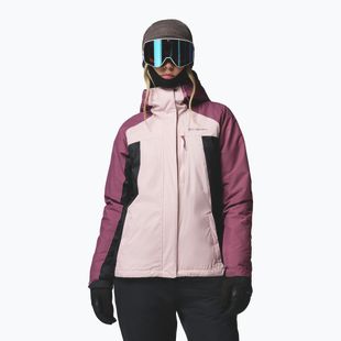 Damen-Skijacke Columbia Snowy Summit Ins mineral pink/black/antique mauve x dye