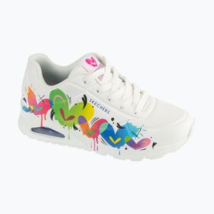 Damenschuhe SKECHERS Uno Open Your Heart white