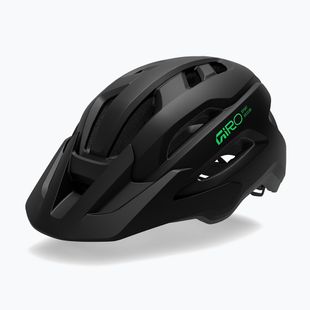 Kinder-Fahrradhelm Giro Fixture II matte black/vivid green
