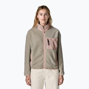 Fleecejacke für Damen Patagonia Synchilla oatmeal heather w/pink frost