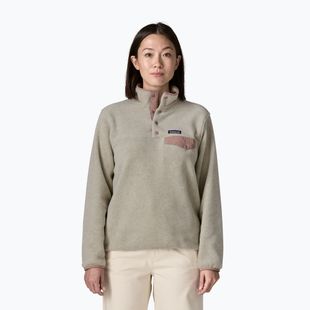 Fleecejacke für Damen Patagonia Lightweight Synchilla Snap-T Pullover oatmeal heather w/moonrise taupe
