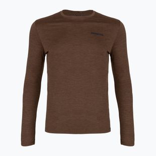 Longsleeve Herren Patagonia Cap Cool Daily Boardshort Logo LS berm brown - light berm brown x-dye
