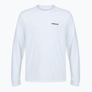 Longsleeve Herren Patagonia P-6 Logo Responsibili fiber white