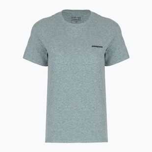 Damen-T-Shirt Patagonia P-6 Logo Responsibili-Tee blue sage