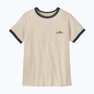 Damen-T-Shirt Patagonia Fitz Roy Foothills Ringer Tee undyed natural