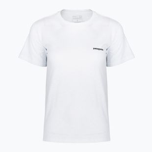 Damen-T-Shirt Patagonia P-6 Logo Responsibili-Tee fiber white