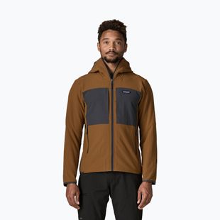 Herren-Trekkingsweatshirt Patagonia R2 TechFace Hoody deer brown