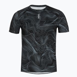 Herren-Laufshirt HOKA EveryRun CLF PRT black/white
