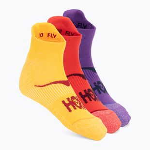 Socken HOKA No-Show Run Sock 3-pack egg yolk/cerise/virtual violet