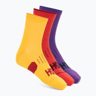 Socken HOKA Quarter Run Sock 3-Pack egg yolk/cerise/virtual violet