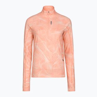 Laufpullover für Damen HOKA Skyform Half Zip CLF PRT sunstone print