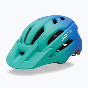 Kinder-Fahrradhelm Giro Fixture II MIPS matte aqua green/blue jewel fade
