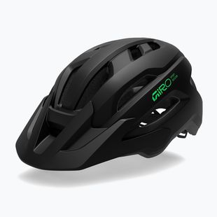 Kinder-Fahrradhelm Giro Fixture II MIPS matte black/vivid green